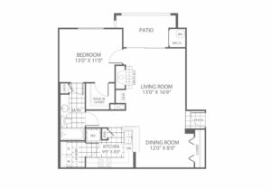 The Edge at Yardley Floor Plan 1 bedroom large