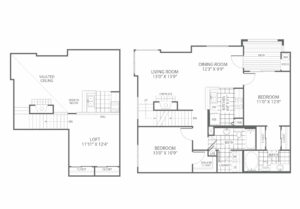 The Edge at Yardley Floor Plan 2 bedroom with loft