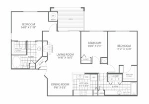 The Edge at Yardley Floor Plan 3 bedroom