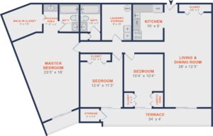 Valley Forge Towers Floor Plan 3 bedroom large