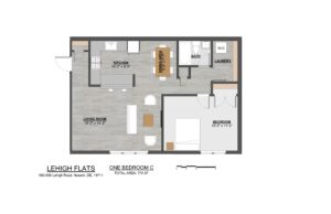 Lehigh Flats Floor Plan 1 bedroom