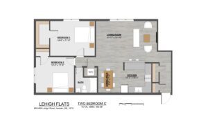 Lehigh Flats Floor Plan 2 bedroom