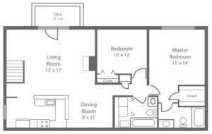 Sophia's Place East Floor Plan 2 bedroom