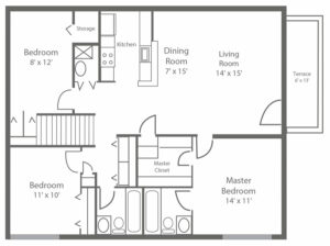 Sophia's Place East Floor Plan 3 bedroom