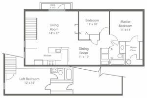 Sophia's Place East Floor Plan 3 Bedroom with loft