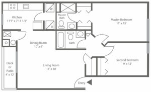 Sophia's Place West Floor Plan 2 bedroom small