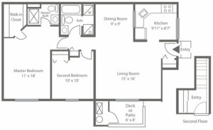 Sophia's Place West Floor Plan 2 bedroom large