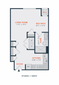 Flats at Jenkintown Floor Plan Studio 1 bath