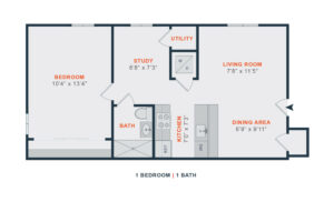 Sedgwick Station 1 bedroom 1 bath floor plan