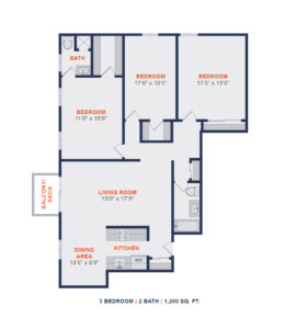 Green Valley Manor floor plan 3 bedroom 2 bath